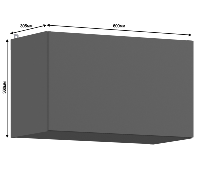 Леон, Леон шкаф навесной 1 дв 60х36 см