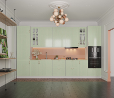 Кухонные гарнитуры, Кухонный гарнитур Регина Песочный/Шервуд 3,8 м