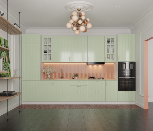 Кухонный гарнитур Регина Песочный/Шервуд 3,8 м