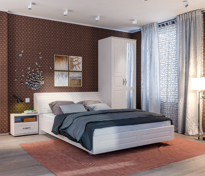 Для одежды, Сити СБ-2926 Шкаф, с зеркалом