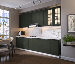 Регина РП-345 Пенал Песочный/МДФ MODERN Олива