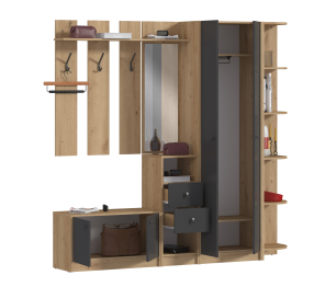 Прихожая Сидней Дуб дикий/Диамант серый