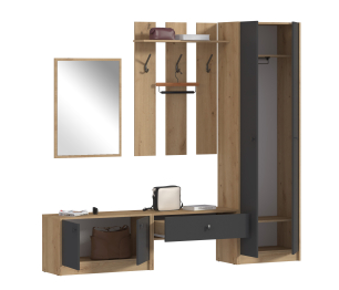 Прихожая 1 Сидней Дуб дикий/Диамант серый