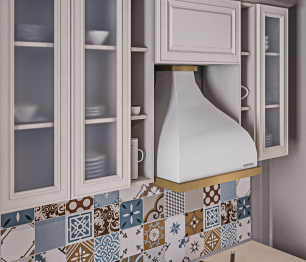 Кухонный гарнитур Регина Песочный/Классика Светлый 2,3 м