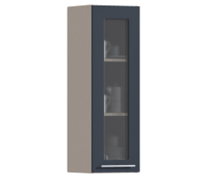 Эстель, Эстель шкаф навесной со стеклом 1 дв 30х92 см