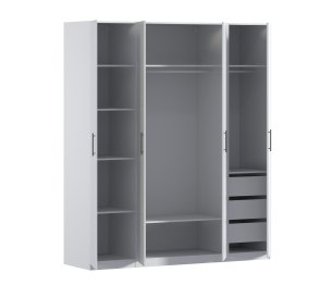 Шкаф четырехдверный Макс 2000 мм, вариант №4 (ЛДСП)