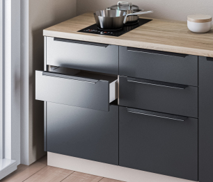 Кухонный гарнитур ЛОФТ Регина Песочный/Диамант серый, Дуб дикий 1,8 м ПОД КЛЮЧ