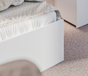 Mika / Мика детская Белый/Серый (кровать 900, тумба, шкаф, комод)