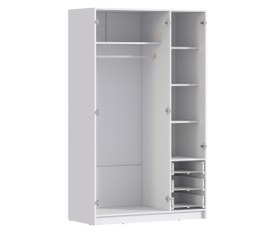 Шкаф 3 дверный Терра СБ-2797 Белый