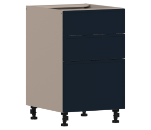 Регина РСЯ-50-2 Шкаф-стол с ящиками Песочный/МДФ Квадро Синий