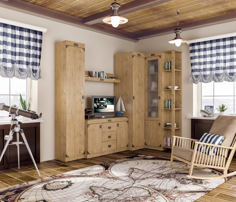 Стенки для гостиной, Фрегат Бунратти набор 2420*1370