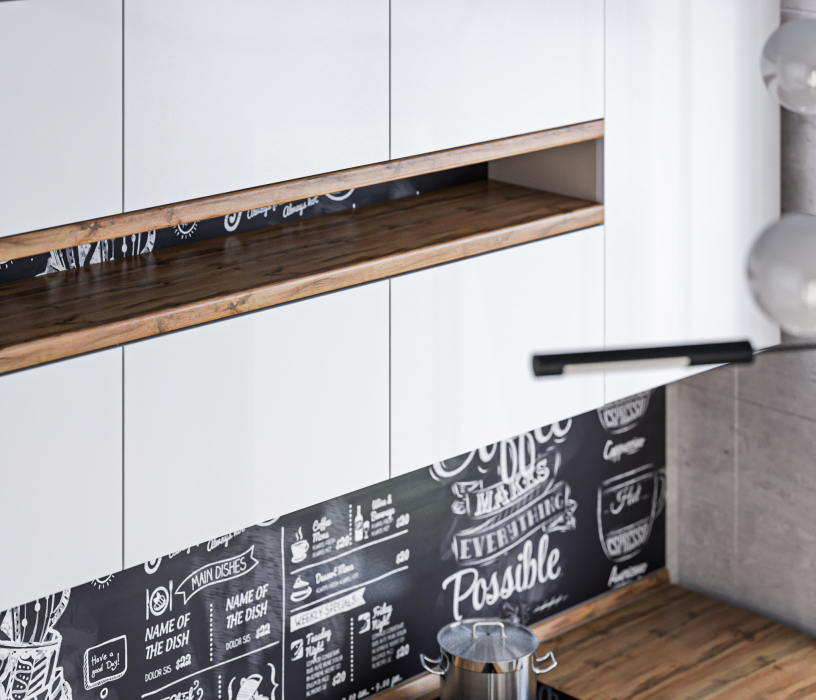 Кухонные гарнитуры, Кухонный гарнитур Анна + Регина Песочный /Белый глянец /Бетон 2,4 м