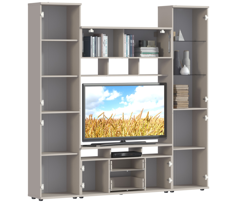 Стенки для гостиной, Сити Комплект L-2190 с витриной