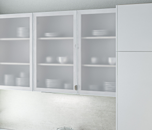 Кухня Регина Белый/МДФ Эстель Графит глянец, белый глянец 3 м