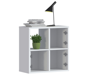 Стеллаж Кито СБ-3241 Белый с дверцами