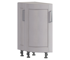 Напольные, Регина РСТК-30 Шкаф-стол торцевой с гнутым фасадом Песочный/Риф белоснежный