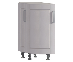 Регина РСТК-30 Шкаф-стол торцевой с гнутым фасадом Песочный/Риф белоснежный