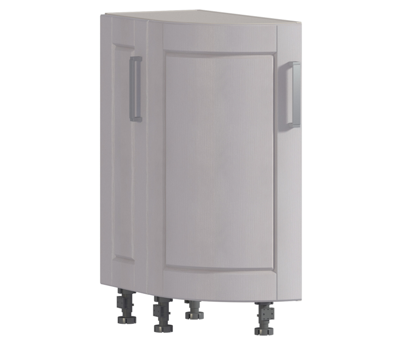 Напольные, Регина РСТК-30 Шкаф-стол торцевой с гнутым фасадом Песочный/Риф белоснежный