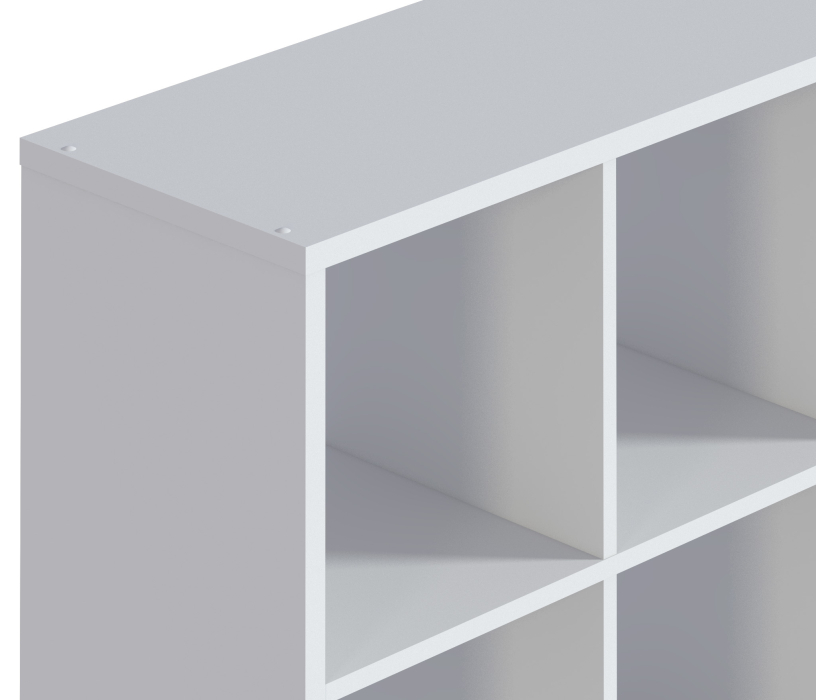 Стеллажи, Стеллаж Кито СБ-3243 Белый с ящиками и дверцами