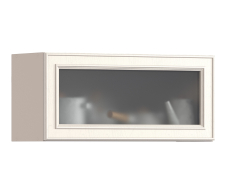 Классика, Регина РП-280 Полка гориз с фасадом-витриной Песочный/МДФ Классика Светлый