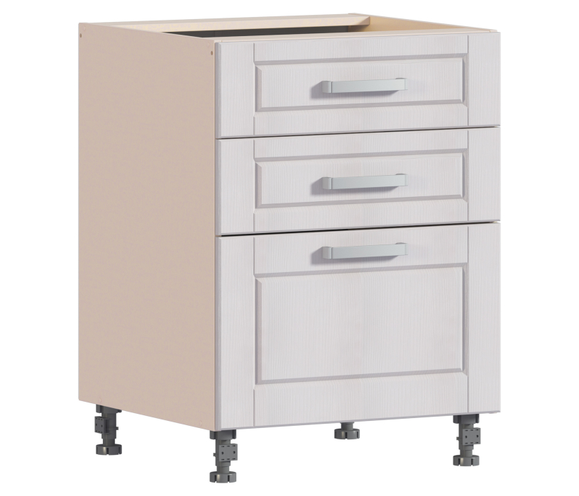 Напольные, Регина РСЯ-360 Шкаф-стол с ящиками Песочный/Риф белоснежный