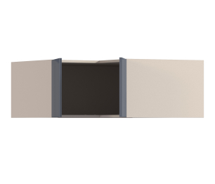 Регина РПГУ-90 Полка угловая Песочный/МДФ Графит глянец