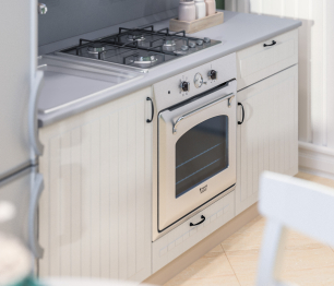 Кухонный гарнитур Регина 1,8м (Прованс) Сандал Белый со столом под духовку