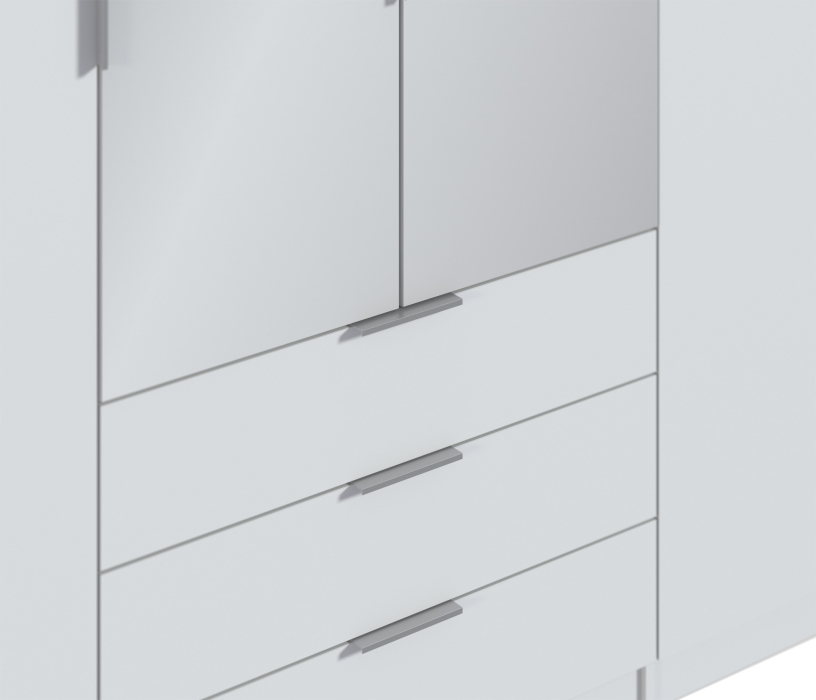 Шкафы распашные, Шкаф 4х дверный с зеркалами Николь СБ-2595/1 Белый