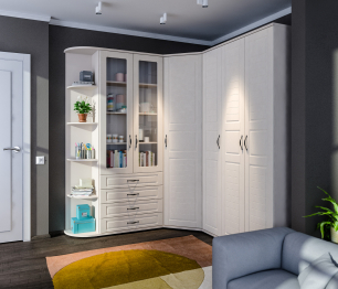 Сити СБ-2925 Витрина с полками ДСП