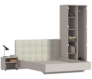 Сити Комплект (кровать СБ-2938+тумба+шкаф 2-х дв.)