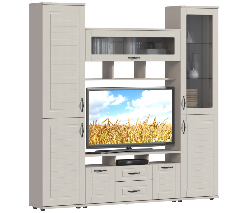 Стенки для гостиной, Сити Комплект L-2190 с витриной