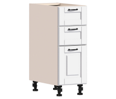 Регина, Регина РСЯ-30 Шкаф-стол с ящиками Песочный/МДФ Белый матовый