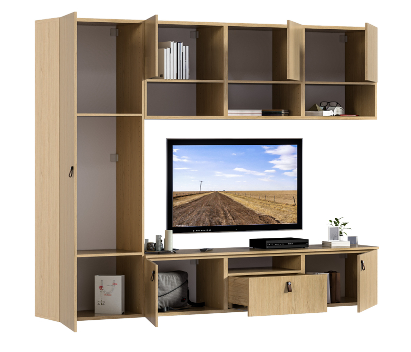 Стенки для гостиной, Гостиная (стенка) Тренд Дуб Винченца / ЛДСП Дуб Винченца