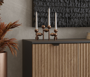 Комод Тренд СБ-3447 2 ящика, 1 дверь Кашемир серый/МДФ Джаз Кашемир