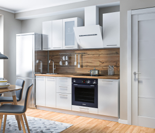 Кухонный гарнитур Регина Белый/Анна МДФ Белый глянец 2 м