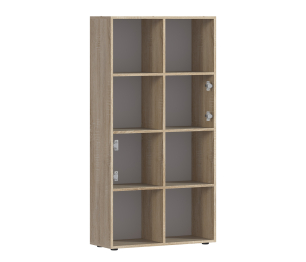 Стеллаж Мамбо СБ-3214 Дуб Сонома/Белый