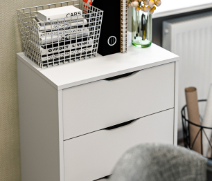 Комод Mika / Мика СБ-3283 Белый/Белый,Серый