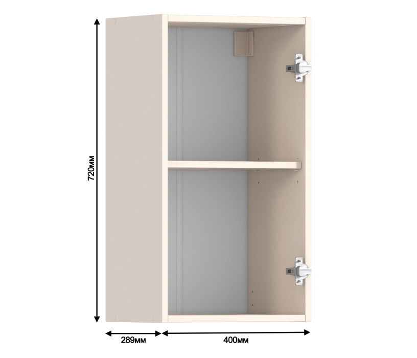 , Регина РП-40 Полка Песочный/МДФ Бежевый Лев
