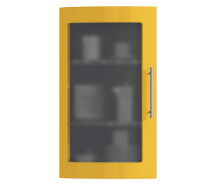 Анна ФВГ-30 витрина гнутая Желтый глянец