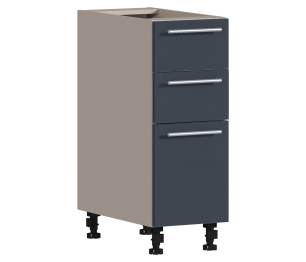 Регина РСЯ-30 Шкаф-стол с ящиками Песочный/МДФ Графит глянец