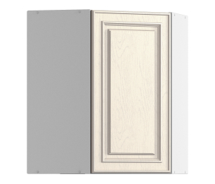 Регина РПУ-60 Полка угловая с фасадом Песочный/МДФ Классика Светлый