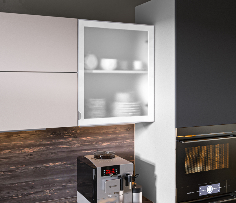 Кухонные гарнитуры, Кухня Регина Белый/МДФ Эстель Графит глянец, белый глянец 3 м