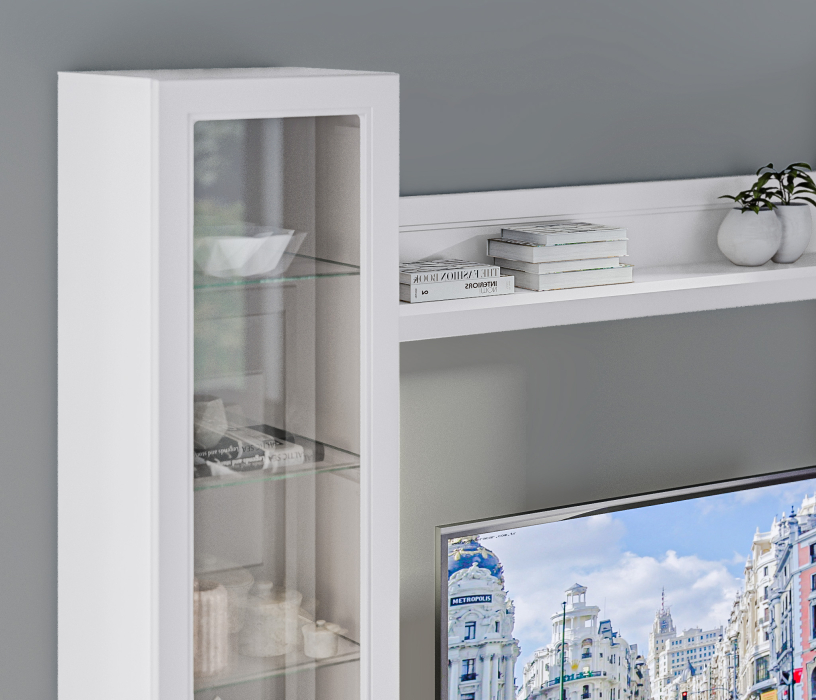 Стенки для гостиной, Комплект для гостиной Ассоль, Белый