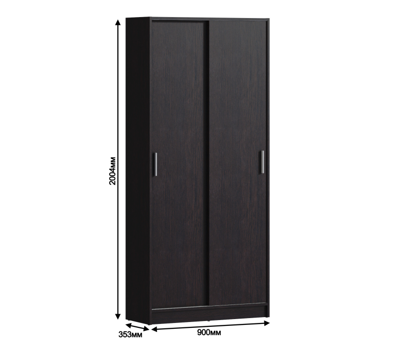 Прямые, Терра СБ-2545 Шкаф-купе 2-х дверный Венге