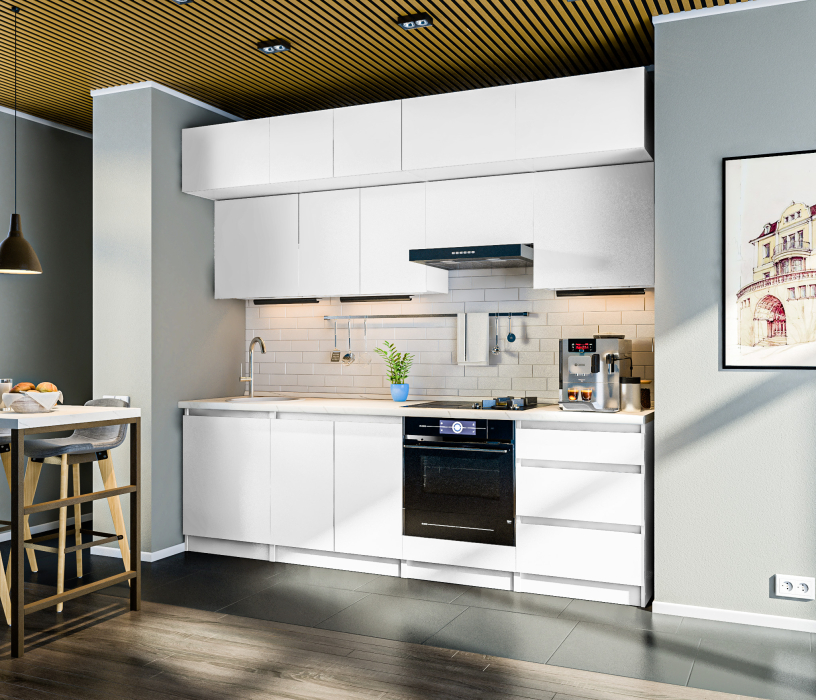 Кухонные гарнитуры, Кухонный гарнитур Леон прямой 2600 см