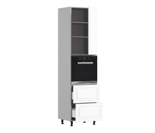 Регина РП-760 Пенал под встроенный духовой шкаф Песочный/МДФ Классика белый