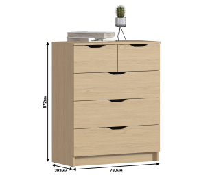 Комод Бруклин СБ-3251/1 Дуб Винченца