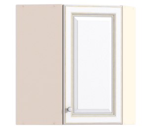 Регина РПУ-60 Полка угловая Песочный/Белое золото