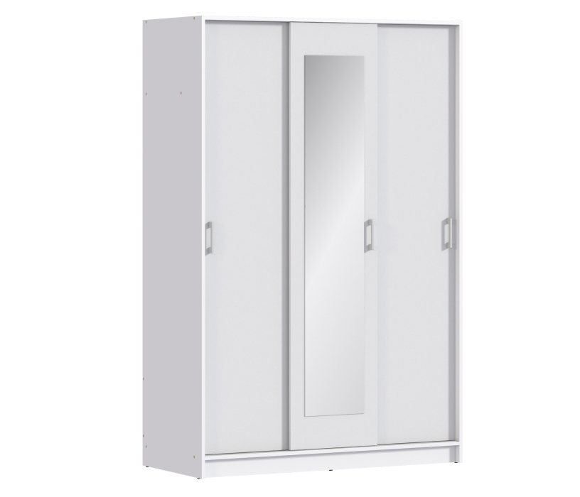 Шкафы-купе, Шкаф-купе 3-х дверный Терра СБ-2610 с зеркалом Белый