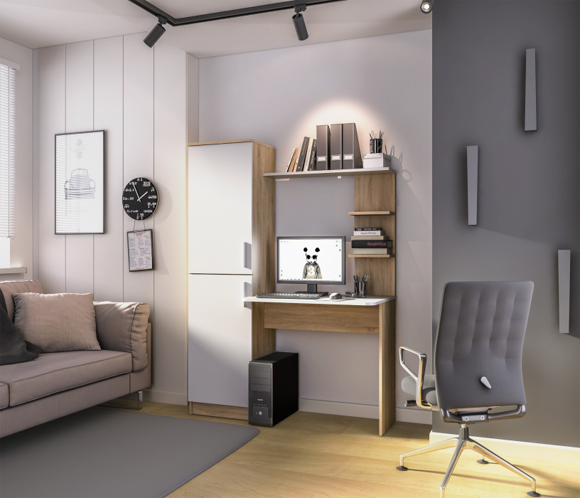 Компьютерные столы, Стеллаж со столом Тесса СБ-2737